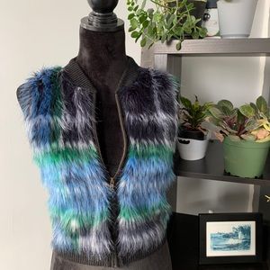 Beautiful J Crew faux fur vest